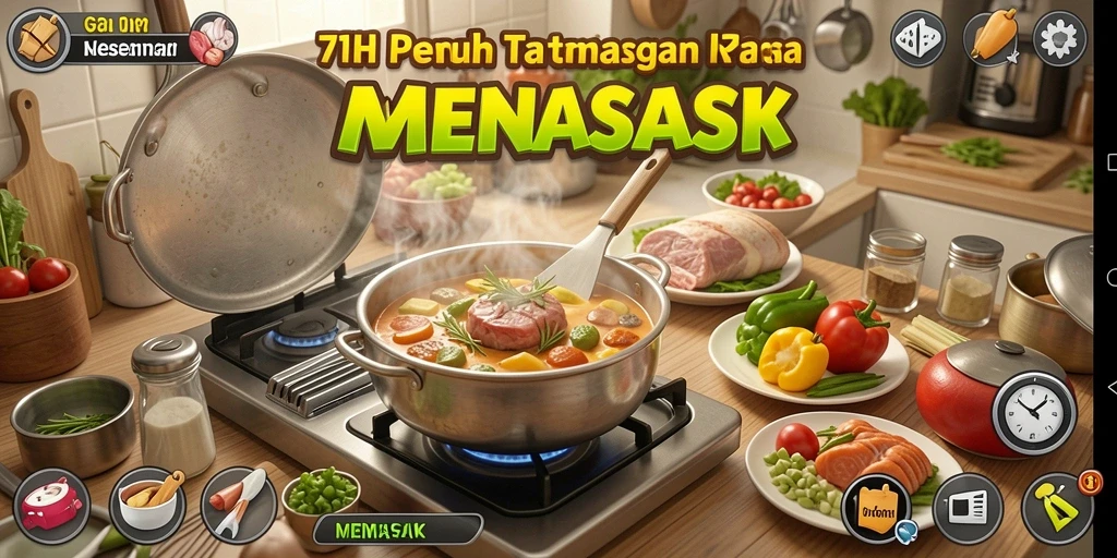 Antarmuka permainan 71H yang menarik dan fungsional.