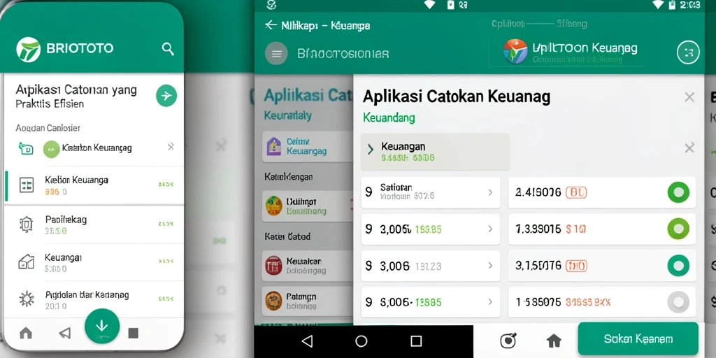 Antarmuka aplikasi BRIOTOTO yang bersih dan fungsional untuk Catatan Keuangan.