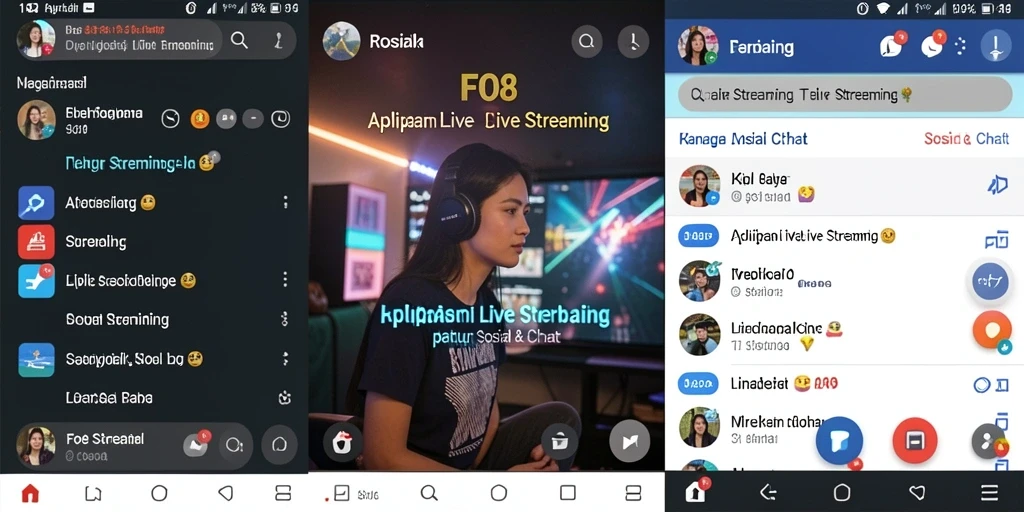 Tampilan antarmuka FO8 yang menarik saat live streaming.