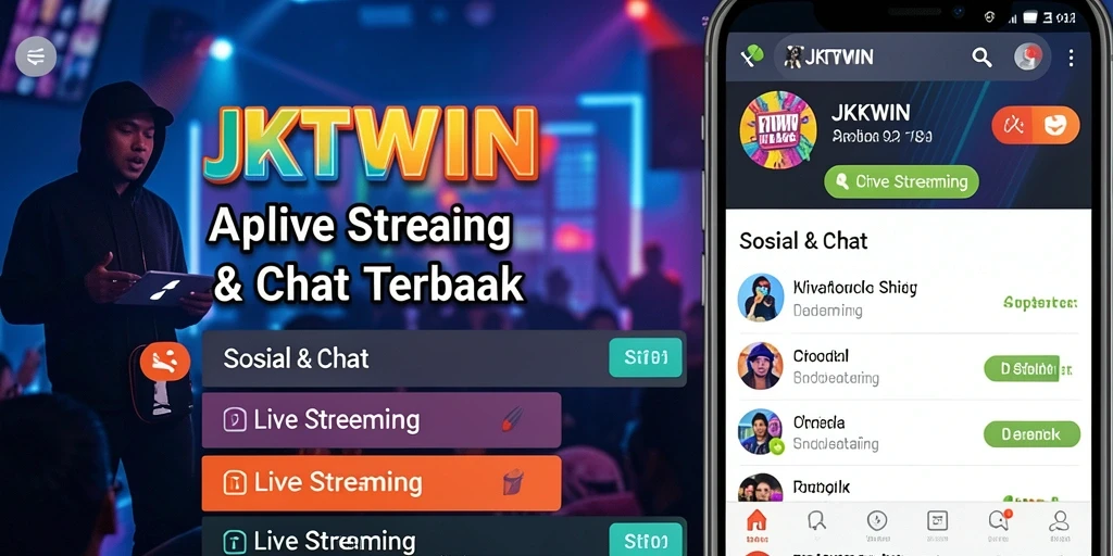 Tampilan antarmuka aplikasi Live Streaming JKTWIN yang menarik dan interaktif.