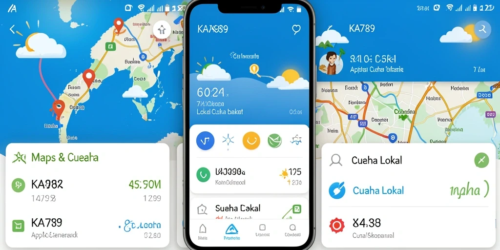 Tampilan antarmuka KA789 yang informatif dan interaktif untuk Cuaca Lokal.