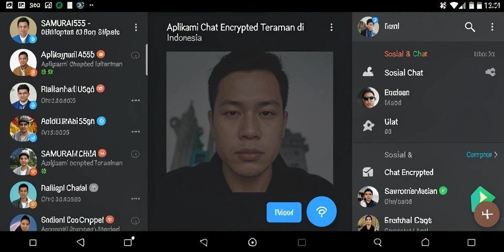Antarmuka SAMURAI555 yang intuitif untuk Chat Encrypted.