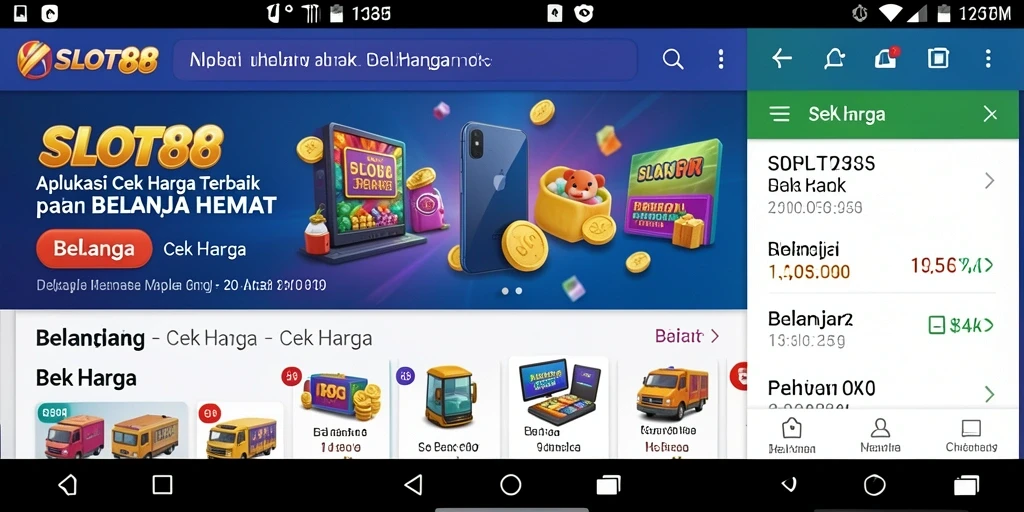 Antarmuka pengguna SLOT88 menampilkan daftar harga produk secara jelas.