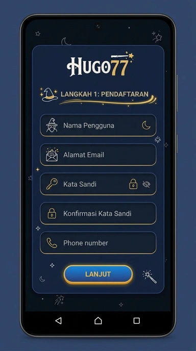 Cara Mudah Membuat Akun Baru hugo77 di Android